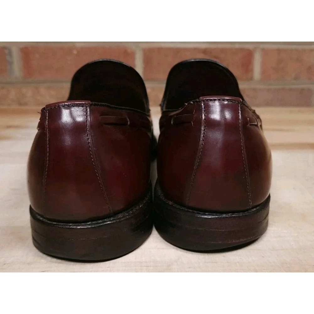 Allen Edmonds Saratoga Burgundy Leather Tassel Loafers Mens Shoes 11.5 A‎